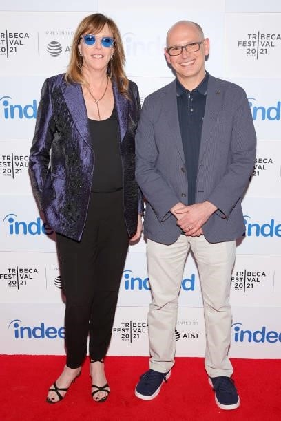 Jane Rosenthal, Co-Founder, CEO and Executive Chair of Tribeca Film Festival, and Indeed CEO, Chris Hyams on the red carpet at Indeed ‘Rising Voices’...