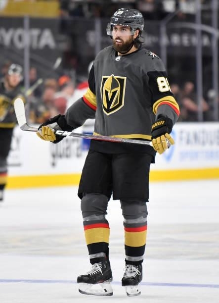 Alex Tuch of the Vegas Golden Knights skates during the second period against the Montreal Canadiens in Game Two of the Stanley Cup Semifinals at...