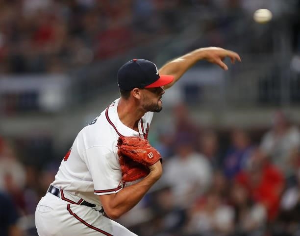 Kyle Muller of the Atlanta Braves pitches in his MLB debut in the fifth inning against the Boston Red Sox at Truist Park on June 16, 2021 in Atlanta,...