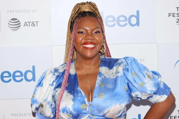 Indeed ‘Rising Voices’ filmmaker and finalist, Stacy Pascal Gaspard, on the red carpet at Tribeca Film Festival at Pier 76 on June 16, 2021 in New...