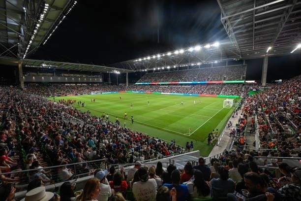 General view during a WNT Summer Series game between the United States and Nigeria at Q2 Stadium on June 16, 2021 in Austin, Texas.