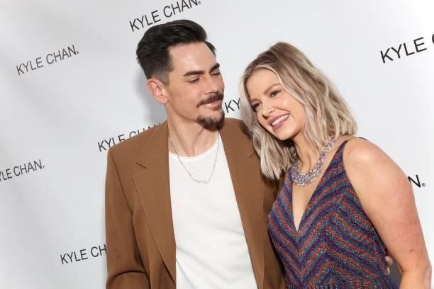 Tom Sandoval and Ariana Madix of Vanderpump Rules attend Kyle Chan's retail store opening at Kyle Chan Design on June 16, 2021 in Los Angeles,...