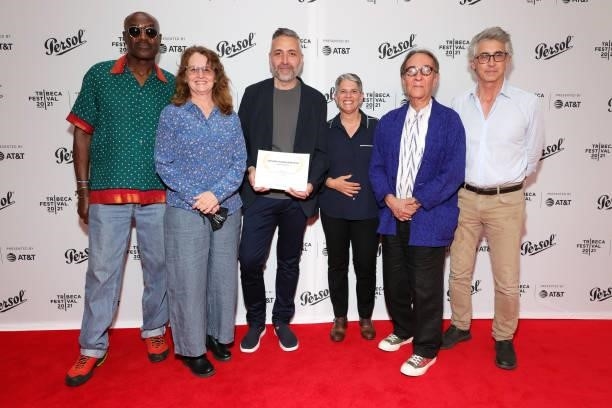 Delroy Lindo, Levan Koguashvili and guests attend the Tribeca Festival Awards Night during the 2021 Tribeca Festival at Spring Studios on June 17,...