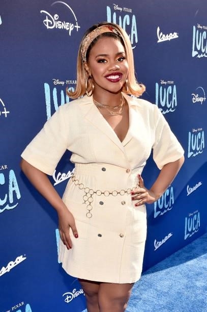 Dara Reneé arrives at the world premiere for LUCA, held at the El Capitan Theatre in Hollywood, California on June 17, 2021.