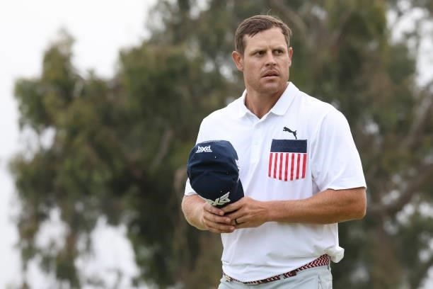 Kyle Westmoreland of the United States leaves the 17th green during the first round of the 2021 U.S. Open at Torrey Pines Golf Course on June 17,...
