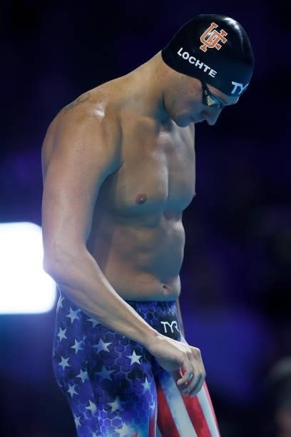 Ryan Lochte of the United States competes in a semifinal heat for the Men's 200m individual medley during Day Five of the 2021 U.S. Olympic Team...