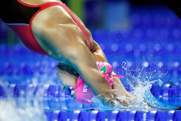 Regan Smith of the United States competes in the Women's 200m butterfly final during Day Four of the 2021 U.S. Olympic Team Swimming Trials at CHI...