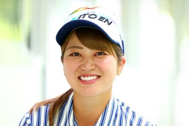 Hikari Tanabe of Japan is seen after the first round of Nichirei Ladies at Sodegaura Country Club Shinsode Course on June 18, 2021 in Chiba, Japan.