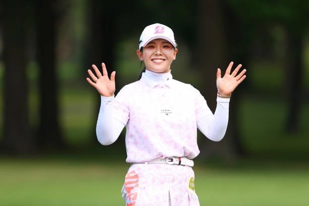 Yuri Yoshida of Japan poses during the first round of Nichirei Ladies at Sodegaura Country Club Shinsode Course on June 18, 2021 in Chiba, Japan.