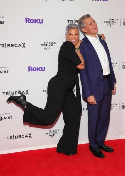 Of Ebony & Jet, Michele Thornton Ghee and Chief Brand Officer of Procter & Gamble, Marc S. Pritchard attend Tribeca X - 2021 Tribeca Festival at...