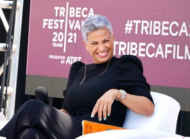 Of Ebony & Jet, Michele Thornton Ghee speaks onstage during Widen The Screen To Widen Our View at Tribeca X - 2021 Tribeca Festival at Spring Studios...