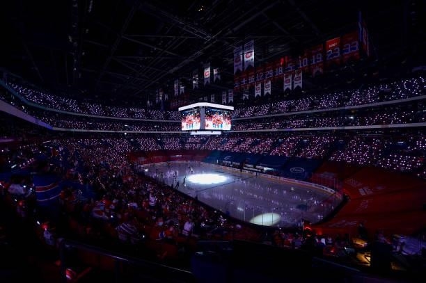 View of Bell Centre prior to Game Three of the Stanley Cup Semifinals between the Vegas Golden Knights and the Montreal Canadiens of the 2021 Stanley...
