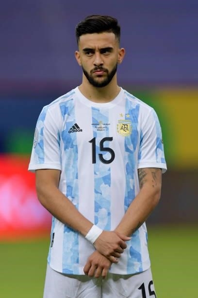 Nicolás Gonzalez of Argentina looks on prior to a group A match between Argentina and Chile as part of Conmebol Copa America Brazil 2021 at Mane...
