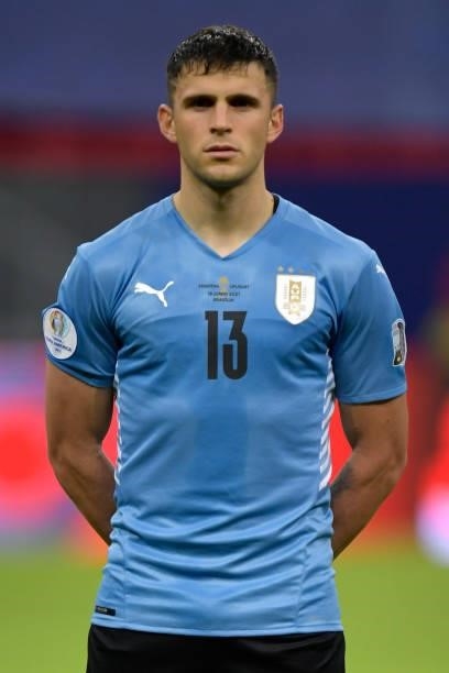 Giovanni Gonzalez of Uruguay looks on prior to a group A match between Argentina and Chile as part of Conmebol Copa America Brazil 2021 at Mane...