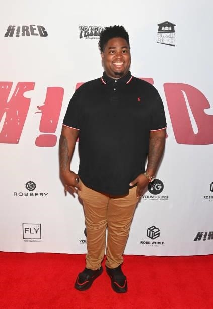 Fats Da Barber attends CollabCrib & RobiiiWorld Studios “H!RED” private red carpet screening at Landmark’s Midtown Art Cinema on June 18, 2021 in...
