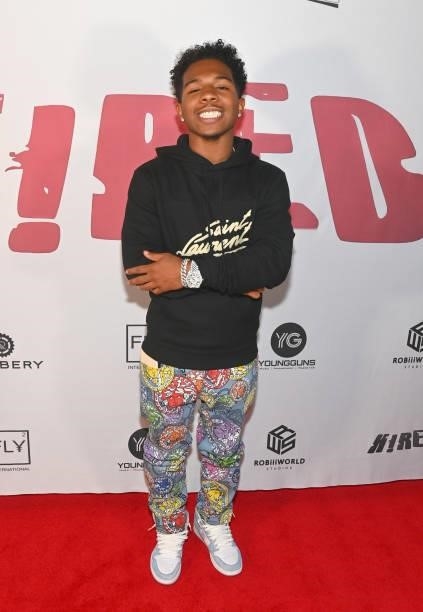 Actor Deshae Frost attends CollabCrib & RobiiiWorld Studios “H!RED” private red carpet screening at Landmark’s Midtown Art Cinema on June 18, 2021 in...