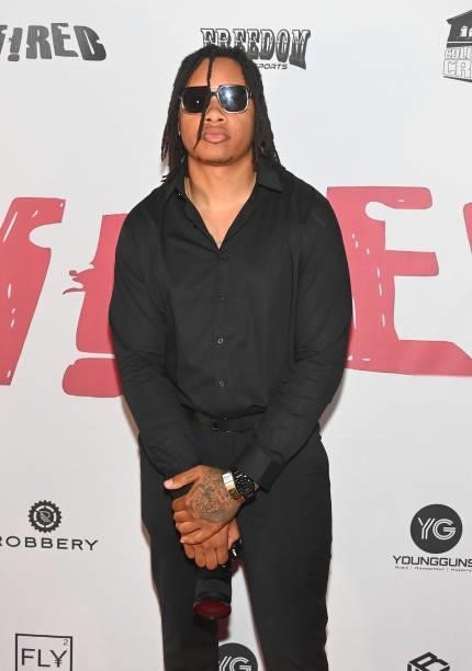 Gerald Holmes attends CollabCrib & RobiiiWorld Studios “H!RED” private red carpet screening at Landmark’s Midtown Art Cinema on June 18, 2021 in...