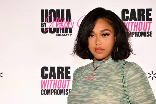 Jordyn Woods attends UOMA Pride Month and Juneteenth Celebration launch event at Hyde Sunset Kitchen + Cocktails on June 18, 2021 in West Hollywood,...