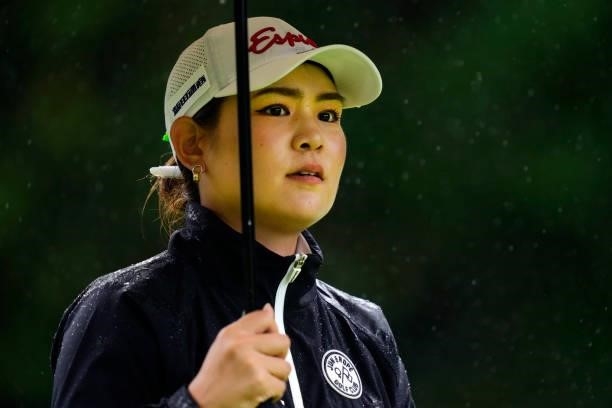 Julia Kurata of Japan is seen on the 18th hole during the second round of the Yupiteru Shizuoka Shimbun SBS Ladies at the Shizuoka Country Hamaoka...