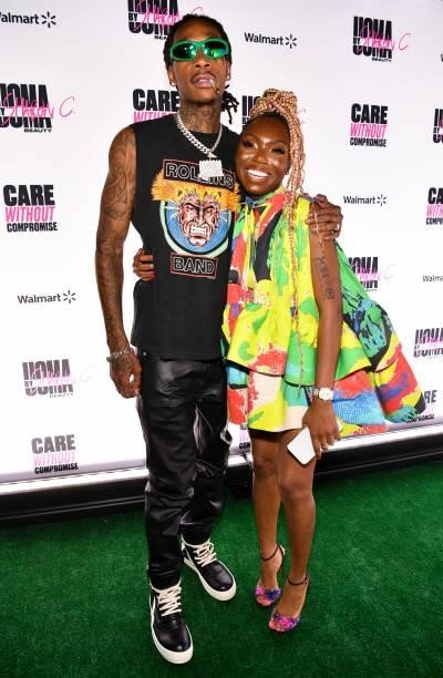 Wiz Khalifa and Sharon Chuter attend UOMA Pride Month and Juneteenth Celebration launch event at Hyde Sunset Kitchen + Cocktails on June 18, 2021 in...