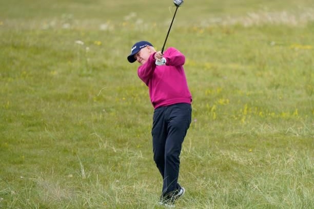 Roger Chapman of England in action during the second round of the Farmfoods Legends European Links Championship hosted by Ian Woosnam at Trevose Golf...