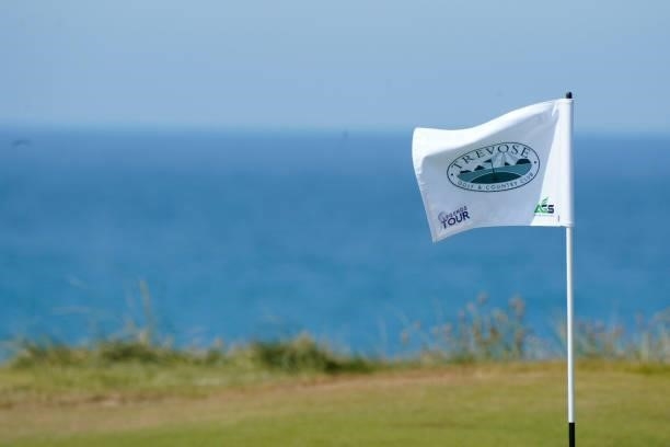 Pinflag on 4th green during the second round of the Farmfoods Legends European Links Championship hosted by Ian Woosnam at Trevose Golf & Country...