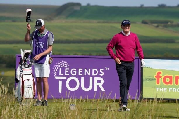 Roger Chapman of England looks on during the second round of the Farmfoods Legends European Links Championship hosted by Ian Woosnam at Trevose Golf...