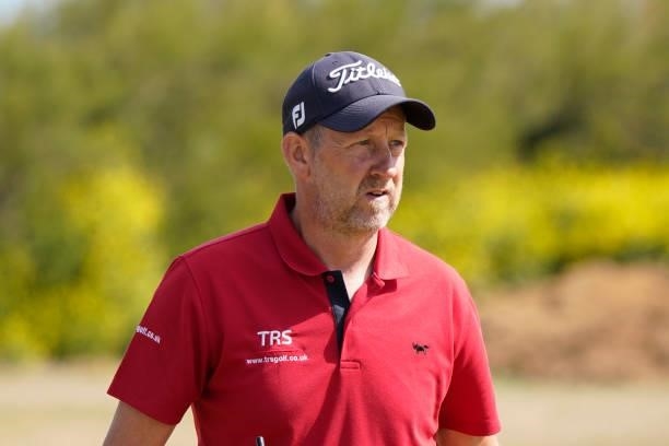 Liam Bond of Wales in action during the second round of the Farmfoods Legends European Links Championship hosted by Ian Woosnam at Trevose Golf &...