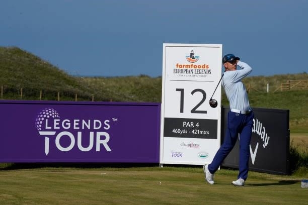 Christian Cevaer of France in action during the second round of the Farmfoods Legends European Links Championship hosted by Ian Woosnam at Trevose...