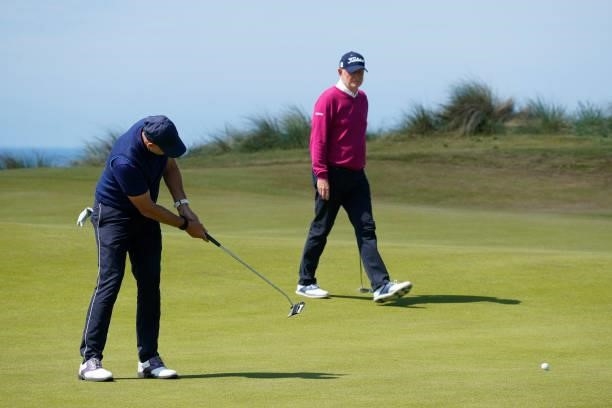 Ryan Howsam in action during the second round of the Farmfoods Legends European Links Championship hosted by Ian Woosnam at Trevose Golf & Country...