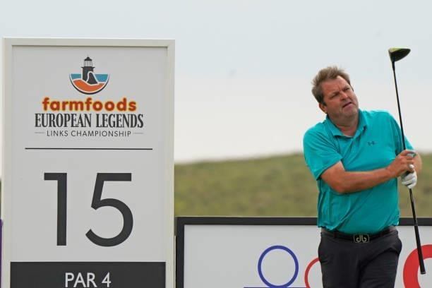 Steven Richardson of England in action during the second round of the Farmfoods Legends European Links Championship hosted by Ian Woosnam at Trevose...