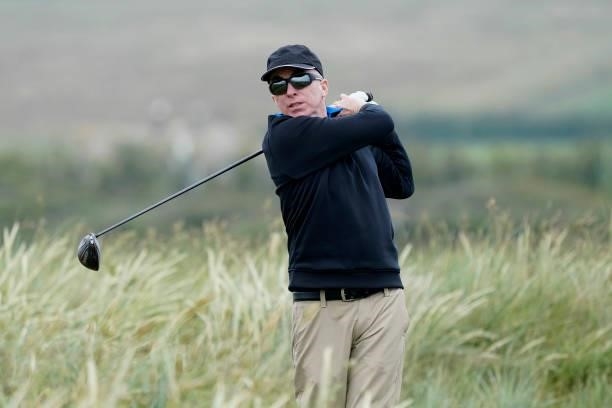 David Gilford of England in action during the second round of the Farmfoods Legends European Links Championship hosted by Ian Woosnam at Trevose Golf...