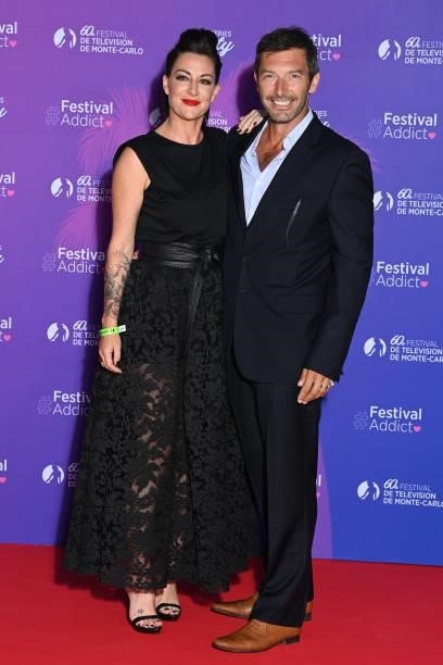 Hélène Sémonin and Franck Sémonin attend the TV Series Party during the 60th Monte Carlo TV Festival - Day Two on June 19, 2021 in Monte-Carlo,...