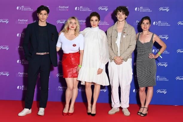 Baptiste Masseline, Lula Cotton Frapier, Maud Wyler, Gaspard Meier-Chaurand and Nina Meurisse attend the TV Series Party during the 60th Monte Carlo...