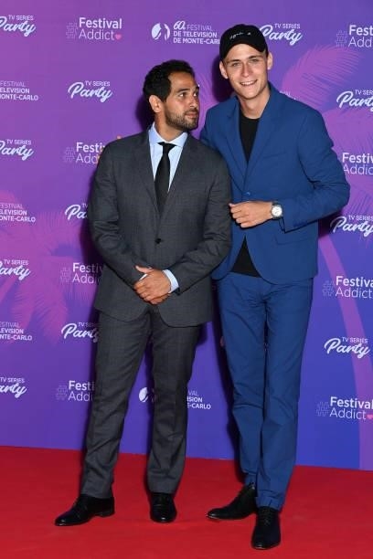 Samy Gharbi and Hector Langevin attend the TV Series Party during the 60th Monte Carlo TV Festival - Day Two on June 19, 2021 in Monte-Carlo, Monaco.