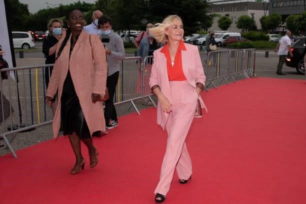 Aissa Maiga and Emmanuelle Beart attend the Closing ceremony of the Plurielles Festival At Cinema Majestic on June 19, 2021 in Compiegne, France.