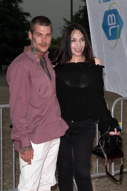 Paul Bichet-Galaup and Beatrice Dalle attend the closing ceremony of the Plurielles Festival At Cinema Majestic on June 19, 2021 in Compiegne, France.
