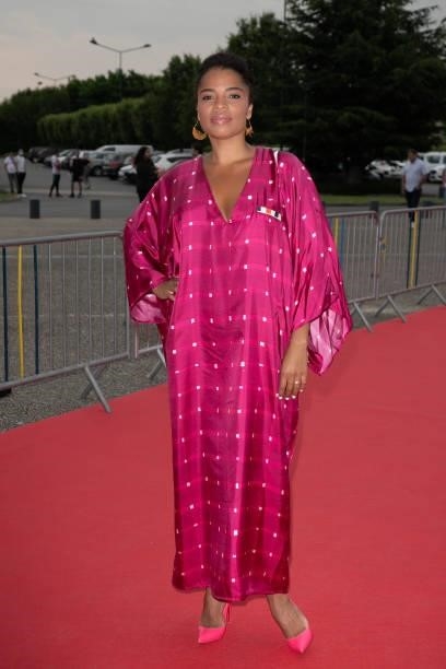 Jina Djemba attends the closing ceremony of the Plurielles Festival at Cinema Majestic on June 19, 2021 in Compiegne, France.