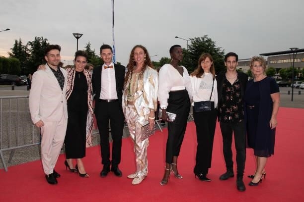 Quentin Delcourt, Vanessa Djian, Olivier Lallart, Romain Brau, Annabelle Lengronne, Anne-Claire Dolivet, Kevin Elarbi and Laurence Meunier attend the...