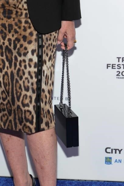 Sharon Stone, handbag detail, attends the "Untitled: Dave Chappelle Documentary