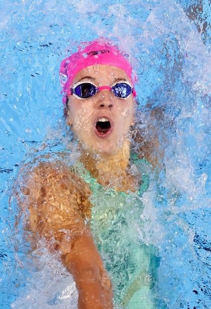 Regan Smith of the United States competes in the Women's 200m backstroke final during Day Seven of the 2021 U.S. Olympic Team Swimming Trials at CHI...