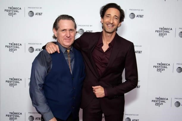 Daniel Sollinger and Adrien Brody attend 'Clean' Premiere during 2021 Tribeca Festival at Brooklyn Commons at MetroTech on June 19, 2021 in New York...