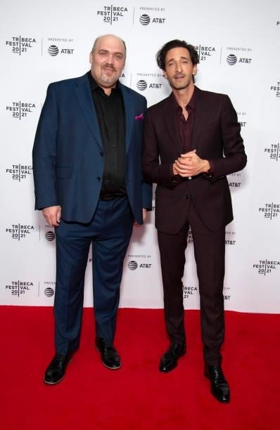 Glenn Fleshler and Adrien Brody attend 'Clean' Premiere during 2021 Tribeca Festival at Brooklyn Commons at MetroTech on June 19, 2021 in New York...