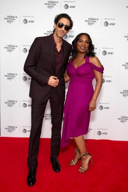 Adrien Brody and Michelle Wilson attend 'Clean' Premiere during 2021 Tribeca Festival at Brooklyn Commons at MetroTech on June 19, 2021 in New York...