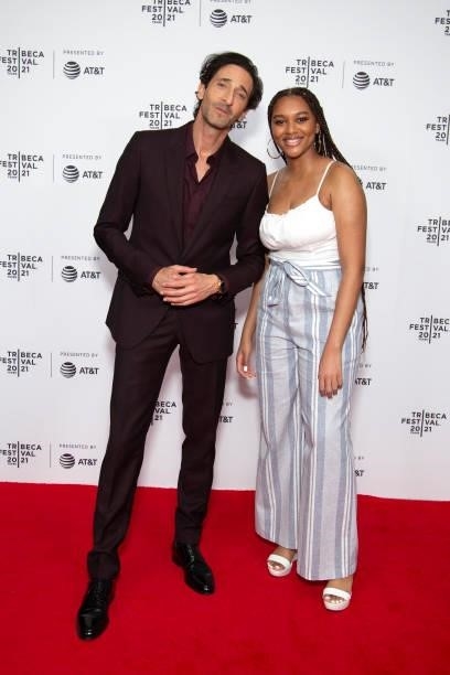 Adrien Brody and Chandler Air-Dupont attend 'Clean' Premiere during 2021 Tribeca Festival at Brooklyn Commons at MetroTech on June 19, 2021 in New...