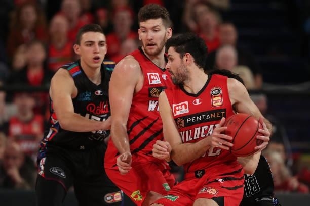 Todd Blanchfield of the Wildcats in action during game two of the NBL Grand Final Series between the Perth Wildcats and Melbourne United at RAC...