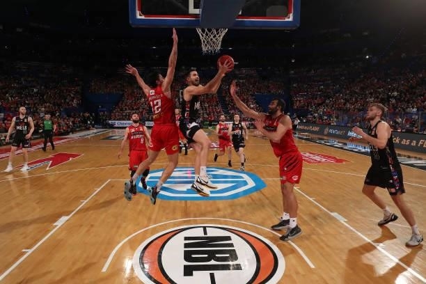 Chris Goulding of Melbourne United goes to the basket during game two of the NBL Grand Final Series between the Perth Wildcats and Melbourne United...