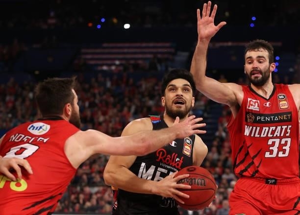 Shea Ili of Melbourne United drives to the basket during game two of the NBL Grand Final Series between the Perth Wildcats and Melbourne United at...
