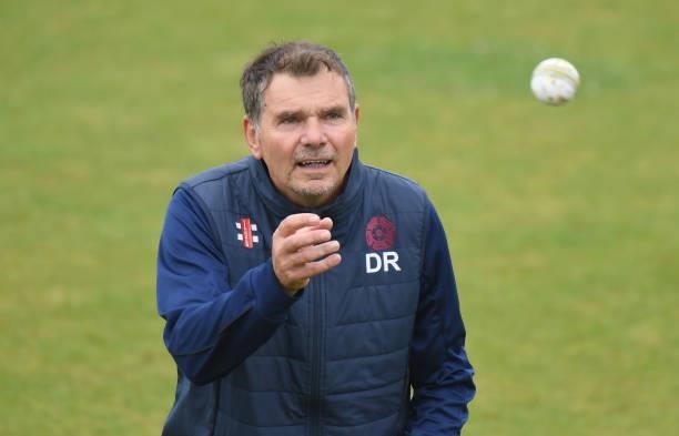 Steelbacks Coach David Ripley during the warm up ahead of the Vitality T20 Blast match between Steelbacks and Leicester Foxes at The County Ground on...