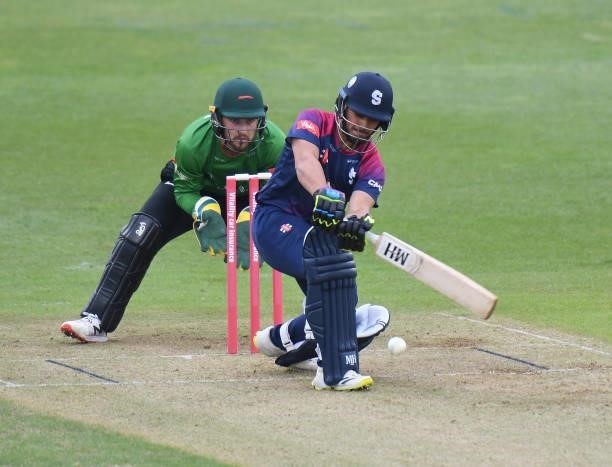 Ricardo Vasconcelos of Steelbacks bats during the Vitality T20 Blast match between Steelbacks and Leicestershire Foxes at The County Ground on June...